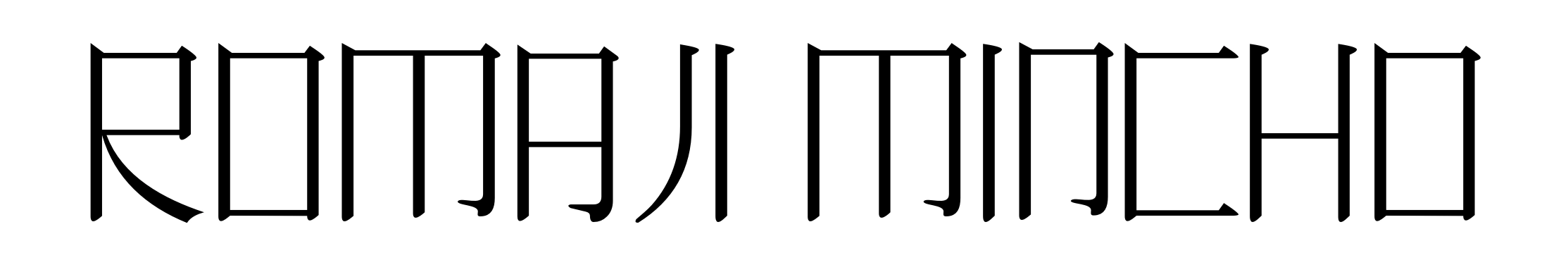 Romaji Mincho